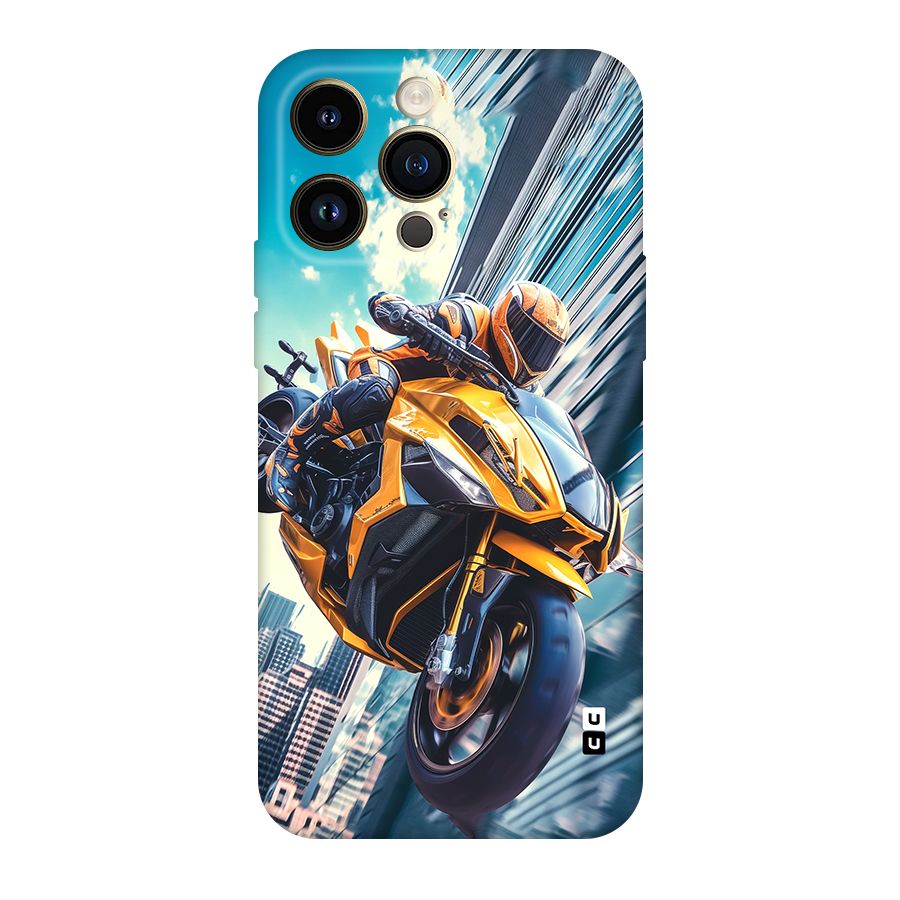 Super Bike Falling Original Polycarbonate Back Case for iPhone 14 Pro Max