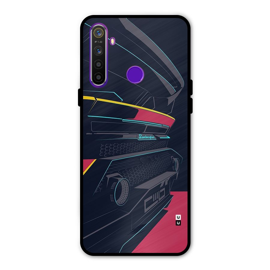 Super Car Parked Glass Back Case for Realme 5s