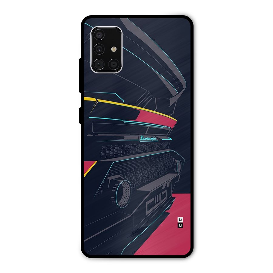 Super Car Parked Metal Back Case for Galaxy A51