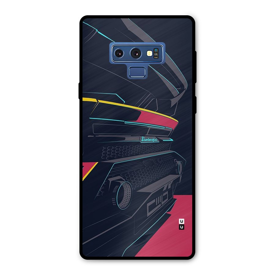 Super Car Parked Metal Back Case for Galaxy Note 9
