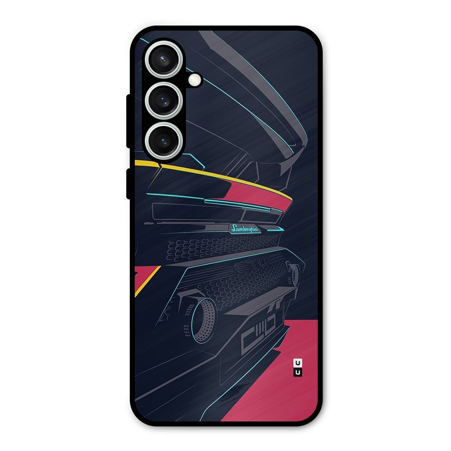Super Car Parked Metal Back Case for Galaxy S23 FE