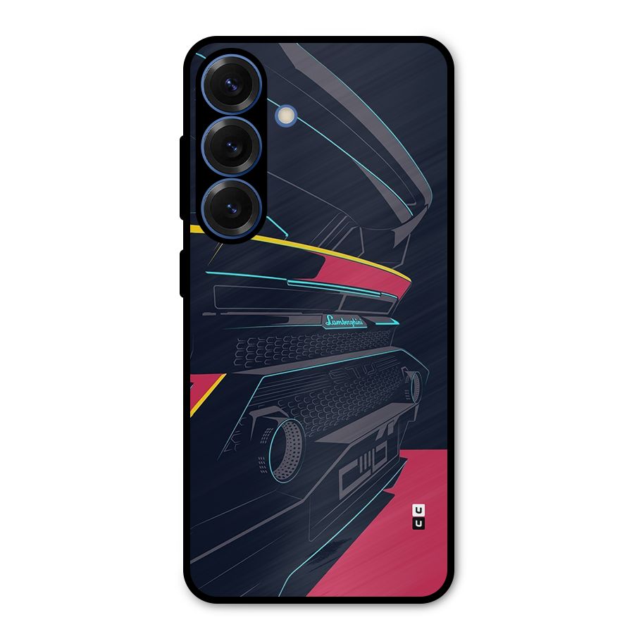 Super Car Parked Metal Back Case for Galaxy S25
