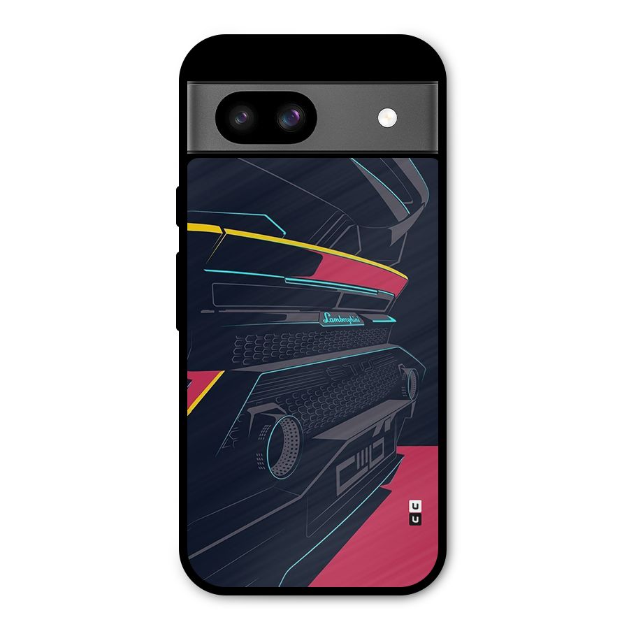 Super Car Parked Metal Back Case for Google Pixel 8a