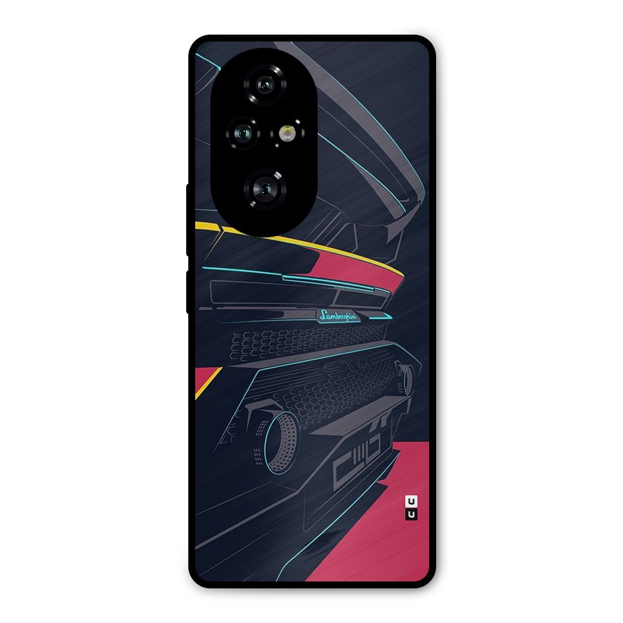 Super Car Parked Metal Back Case for Honor 200 Pro