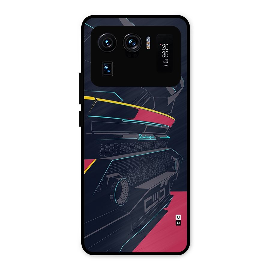 Super Car Parked Metal Back Case for Mi 11 Ultra