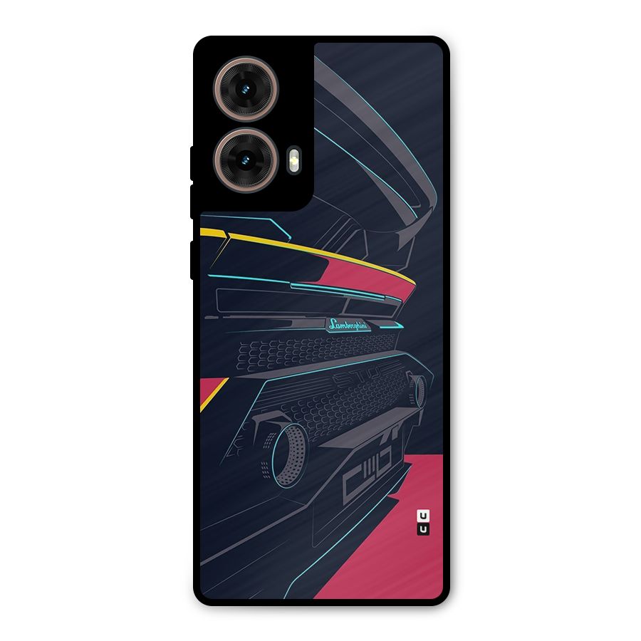 Super Car Parked Metal Back Case for Moto G85