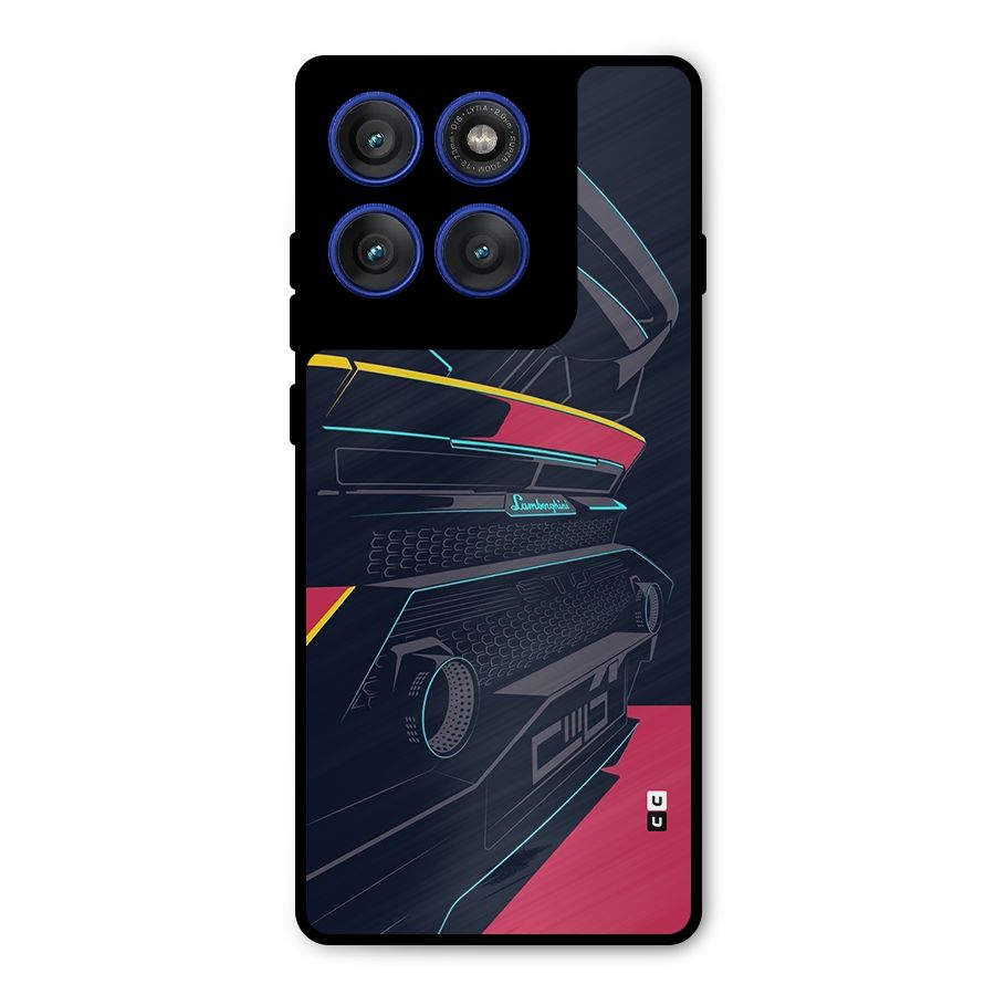 Super Car Parked Metal Back Case for Motorola Edge 60 Pro