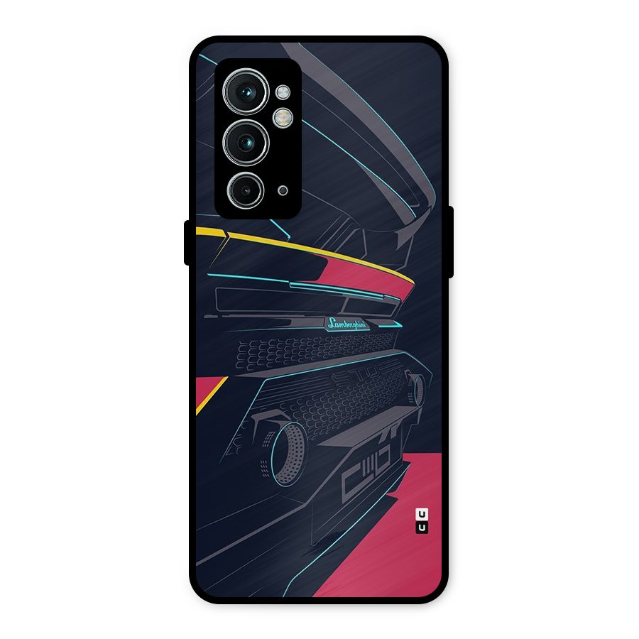 Super Car Parked Metal Back Case for OnePlus 9RT 5G
