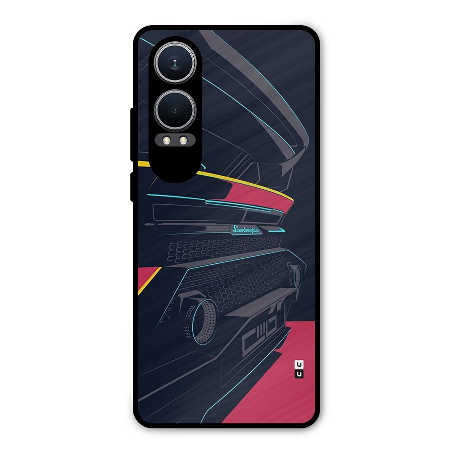 Super Car Parked Metal Back Case for OnePlus Nord CE4 Lite