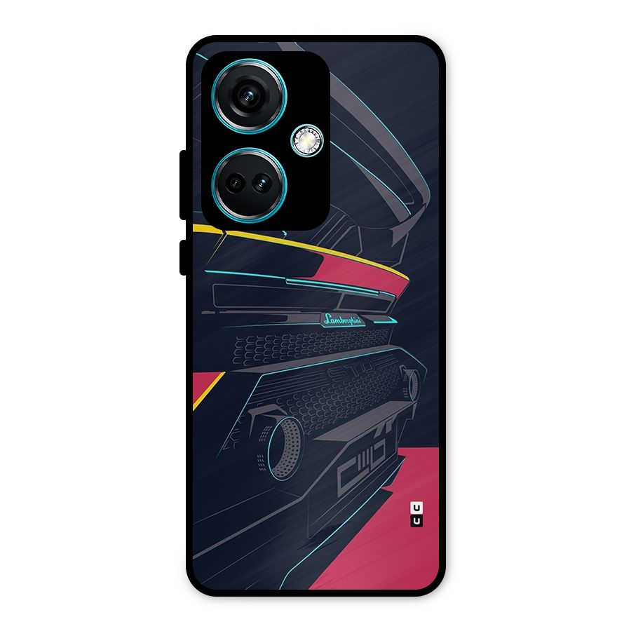 Super Car Parked Metal Back Case for OnePlus Nord CE 3 5G