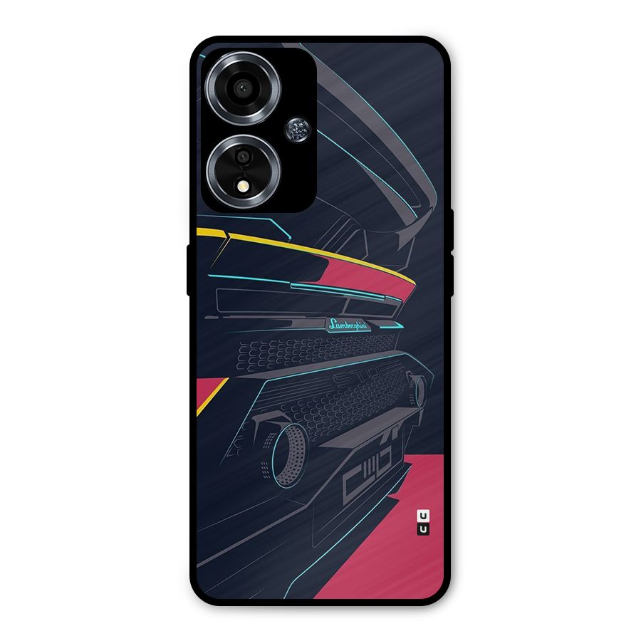 Super Car Parked Metal Back Case for Oppo A59