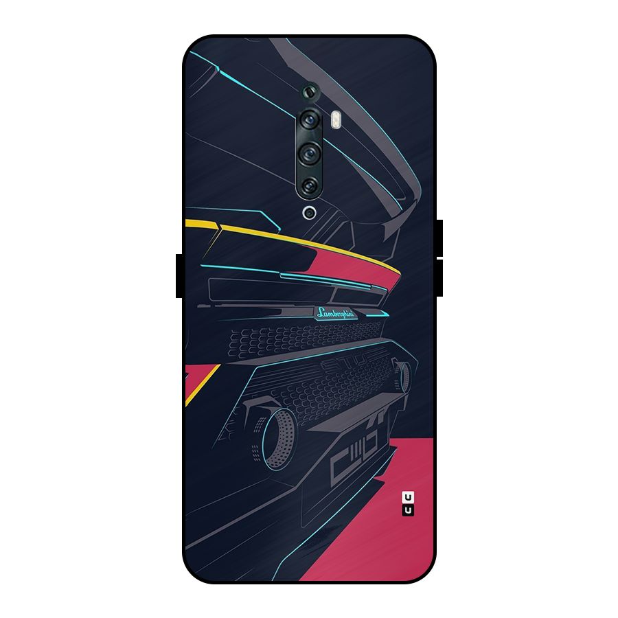 Super Car Parked Metal Back Case for Oppo Reno2 Z