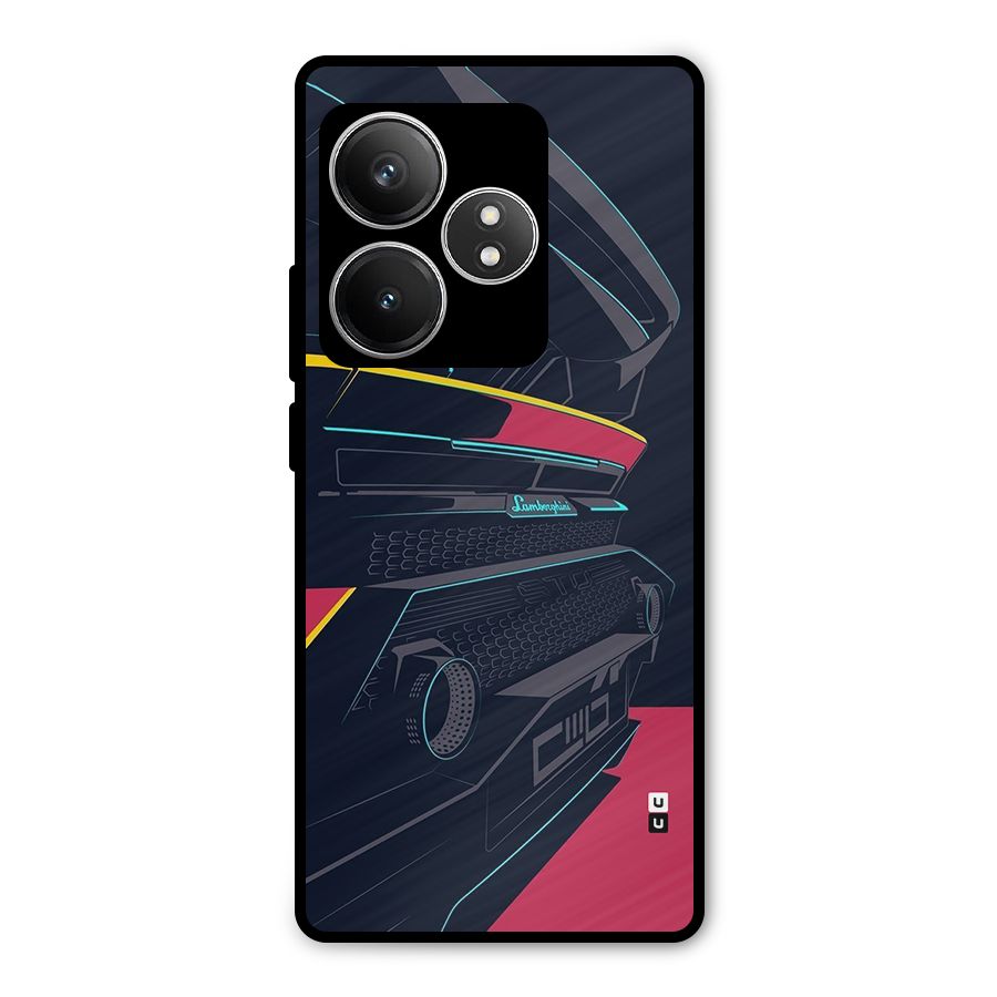 Super Car Parked Metal Back Case for Realme GT 6T