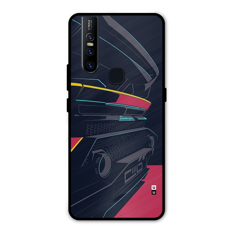 Super Car Parked Metal Back Case for Vivo V15