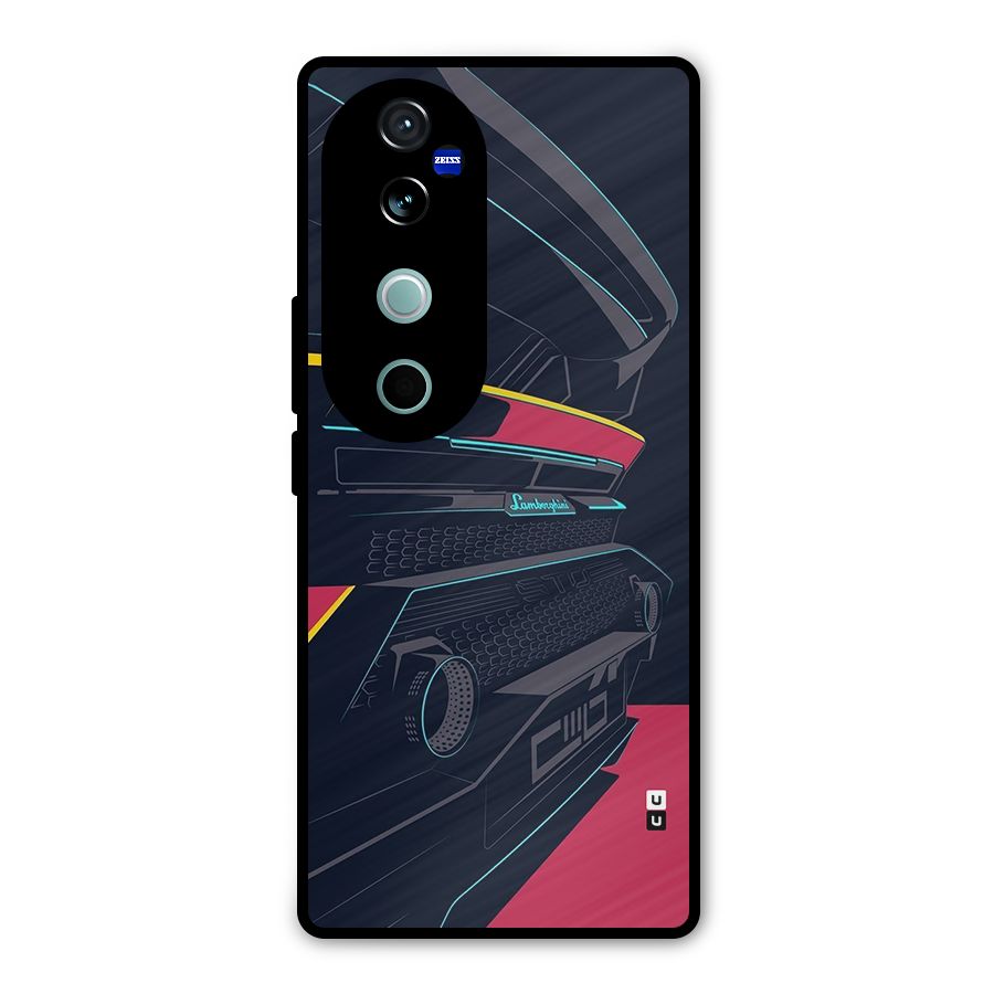 Super Car Parked Metal Back Case for Vivo V40