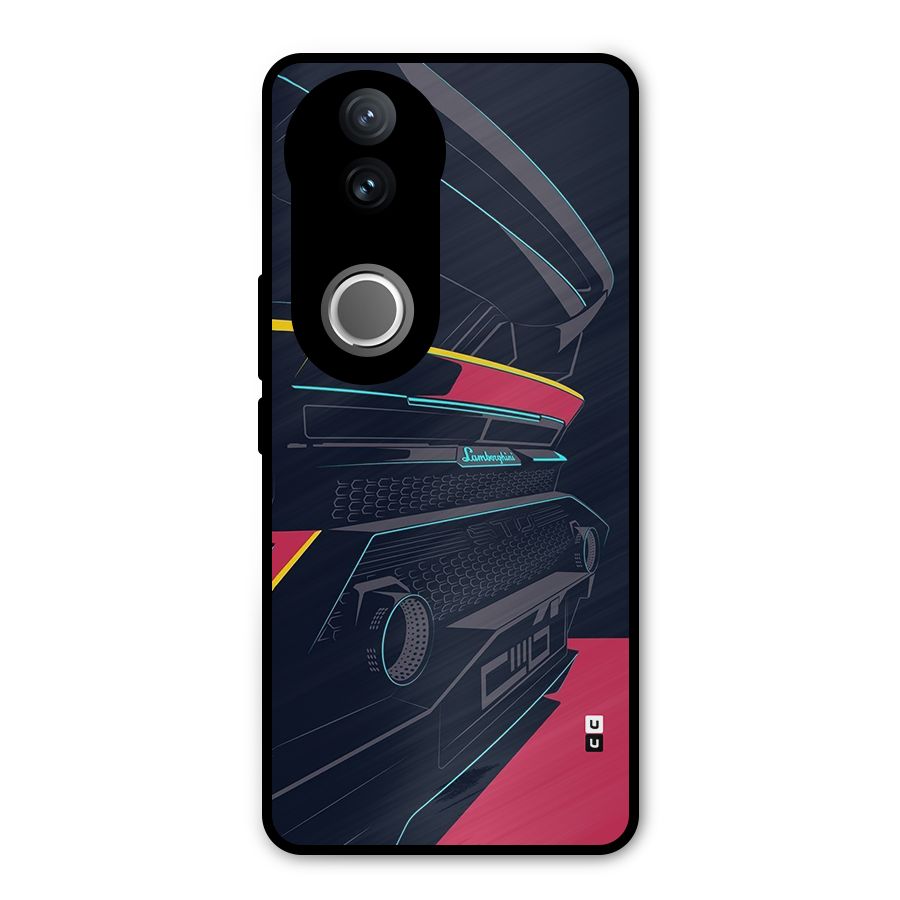 Super Car Parked Metal Back Case for Vivo V50