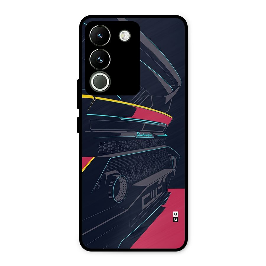Super Car Parked Metal Back Case for Vivo Y200