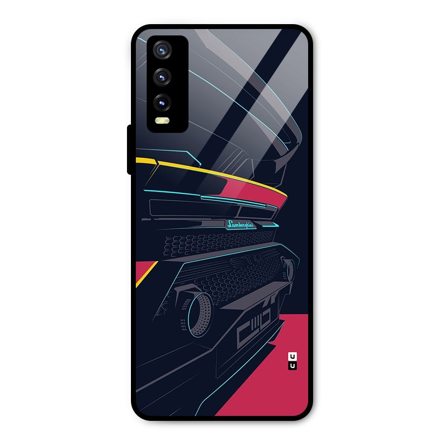 Super Car Parked Metal Back Case for Vivo Y20 2021