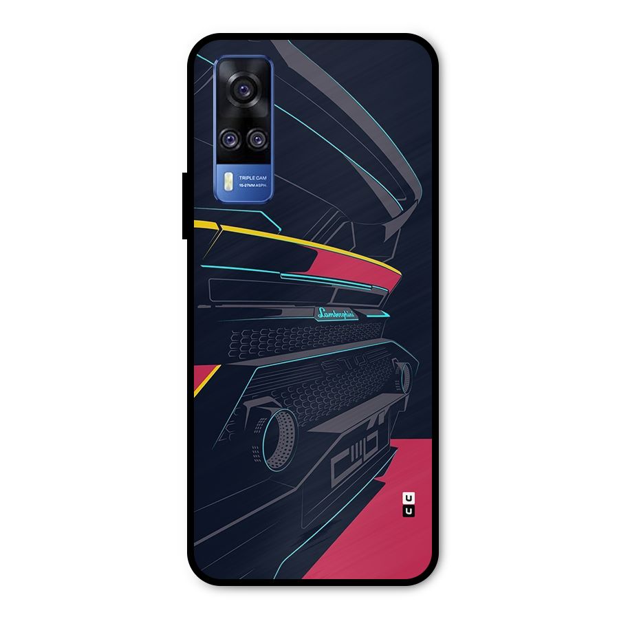 Super Car Parked Metal Back Case for Vivo Y31