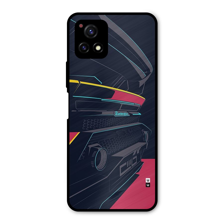 Super Car Parked Metal Back Case for Vivo Y72 5G