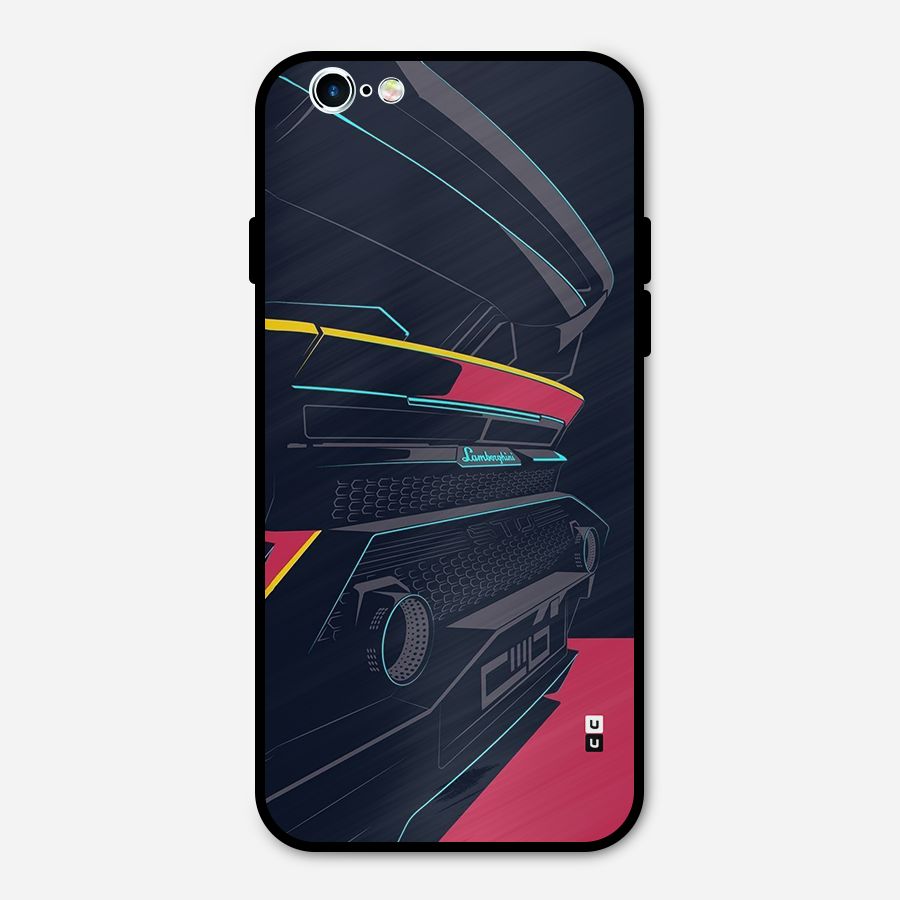 Super Car Parked Metal Back Case for iPhone 6 6s