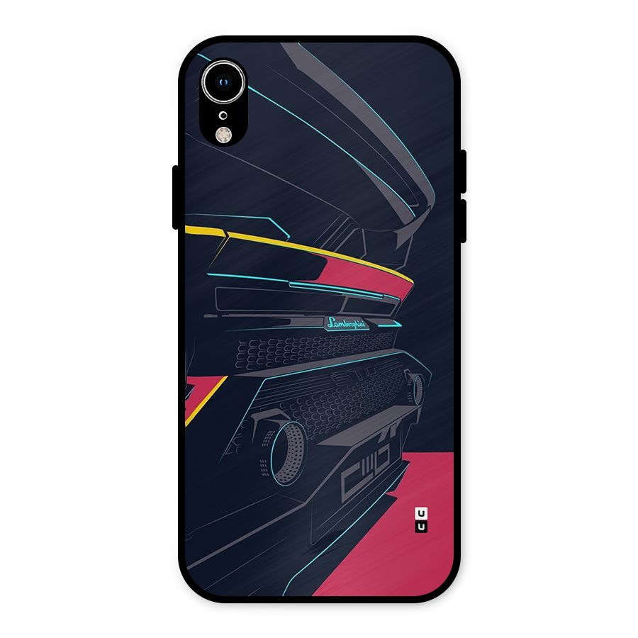 Super Car Parked Metal Back Case for iPhone XR