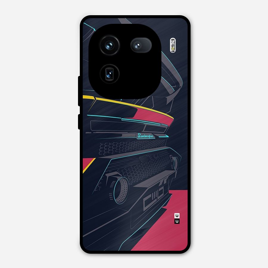 Super Car Parked Metal Back Case for iQOO 12