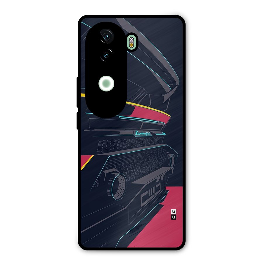 Super Car Parked Metal Back Case for iQOO Z9s