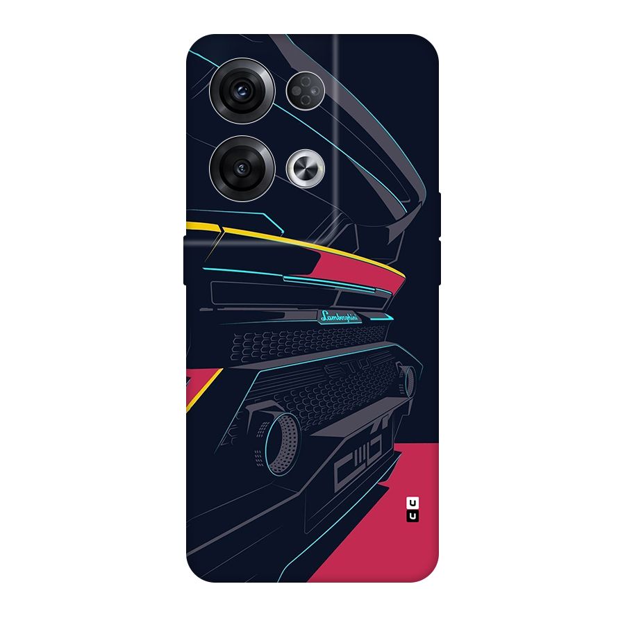 Super Car Parked Original Polycarbonate Back Case for Oppo Reno8 Pro 5G