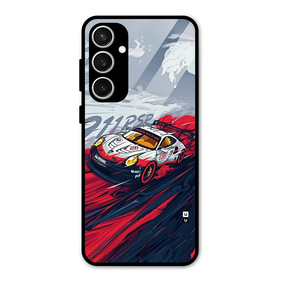 Super Car illustration Glass Back Case for Galaxy S23 FE