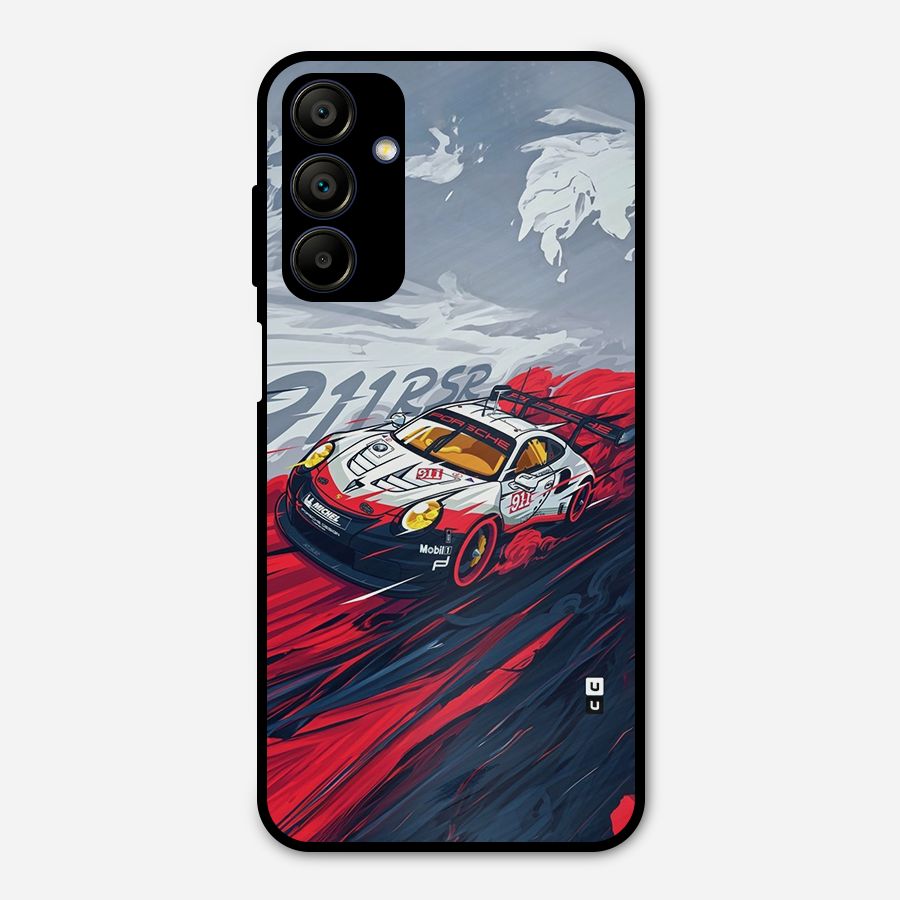 Super Car illustration Metal Back Case for Galaxy A15 5G