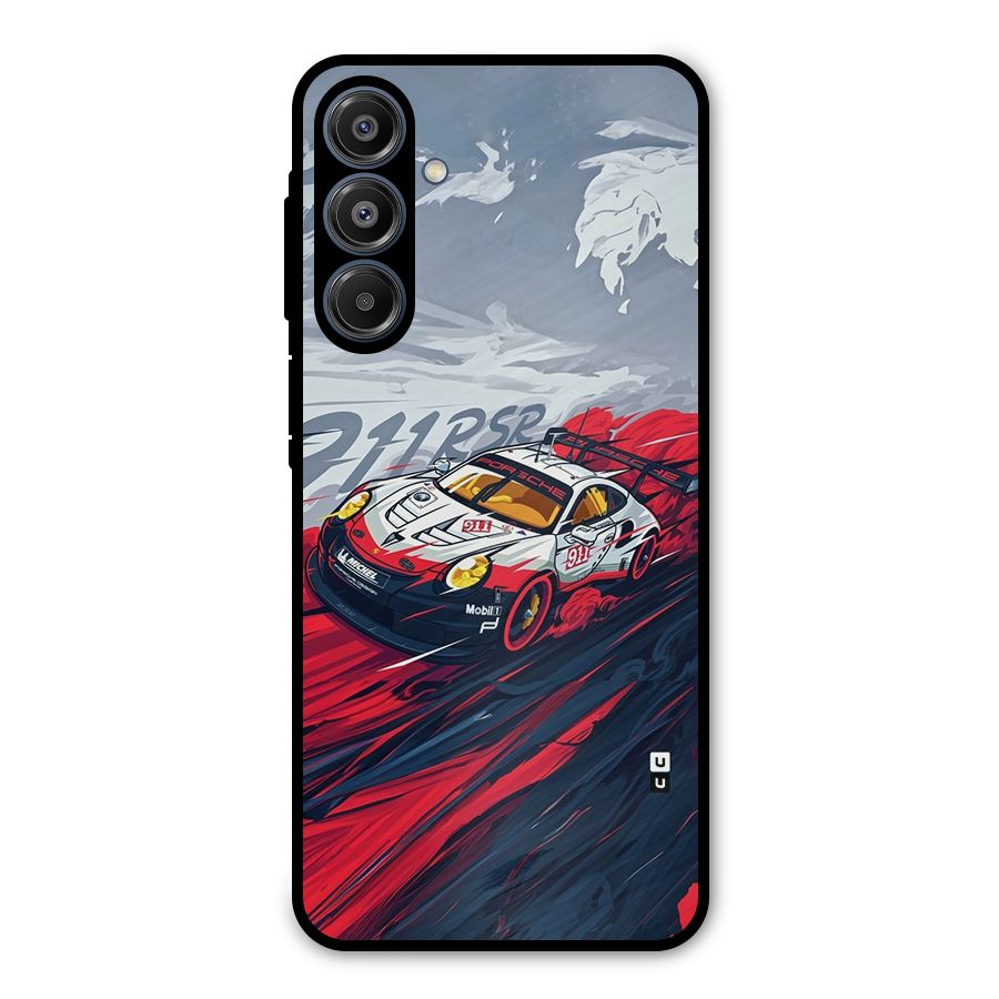 Super Car illustration Metal Back Case for Galaxy A16 5G