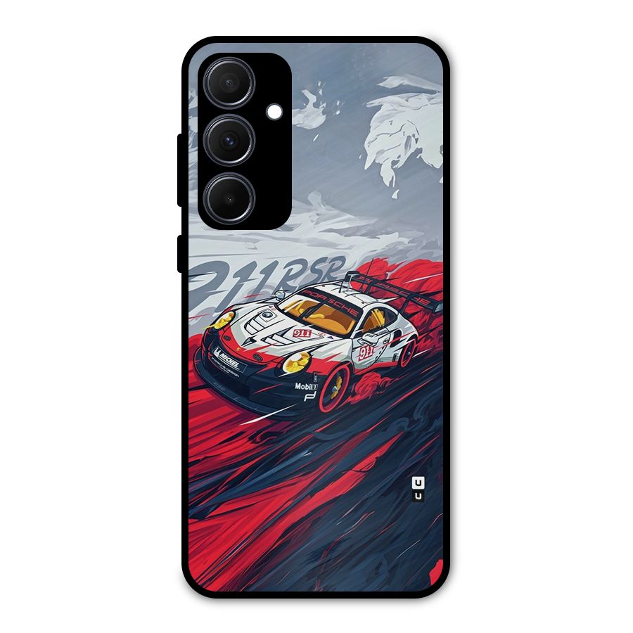 Super Car illustration Metal Back Case for Galaxy A35