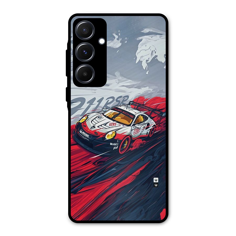 Super Car illustration Metal Back Case for Galaxy A55