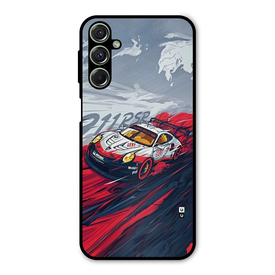 Super Car illustration Metal Back Case for Galaxy M34