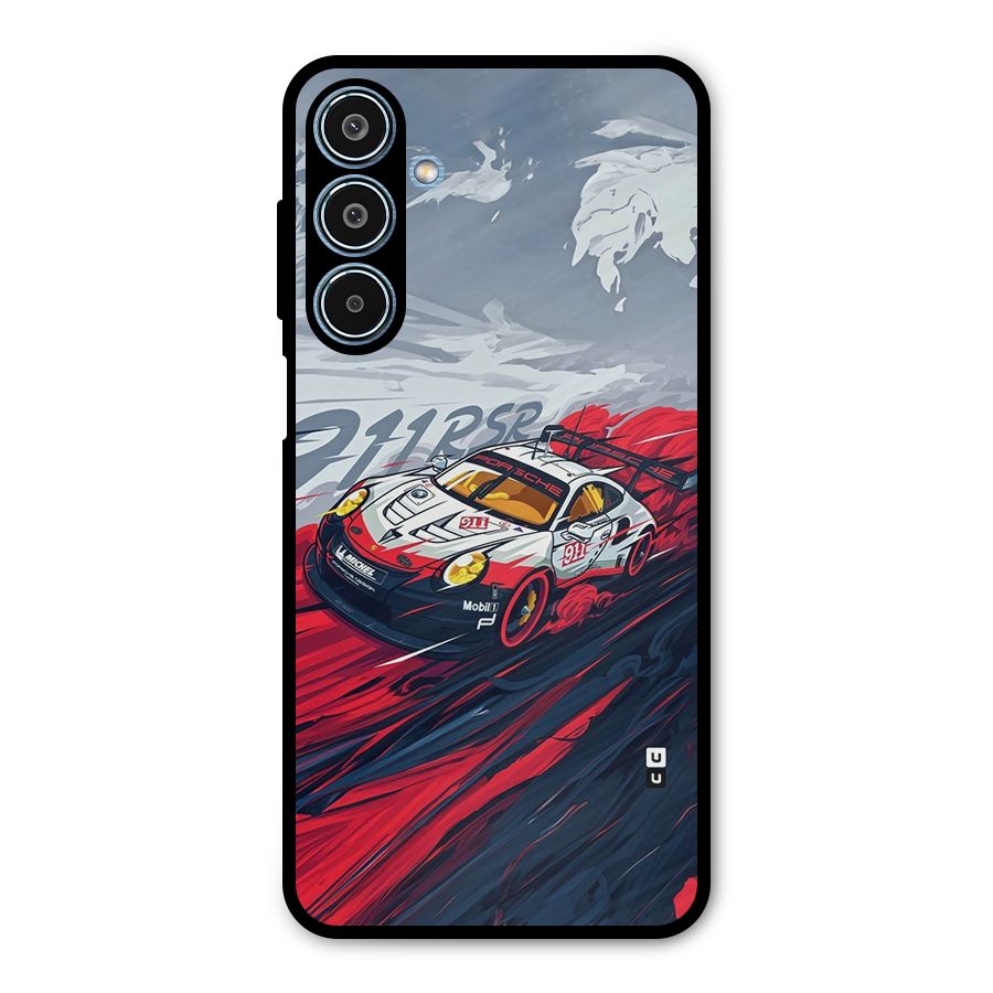 Super Car illustration Metal Back Case for Galaxy M35