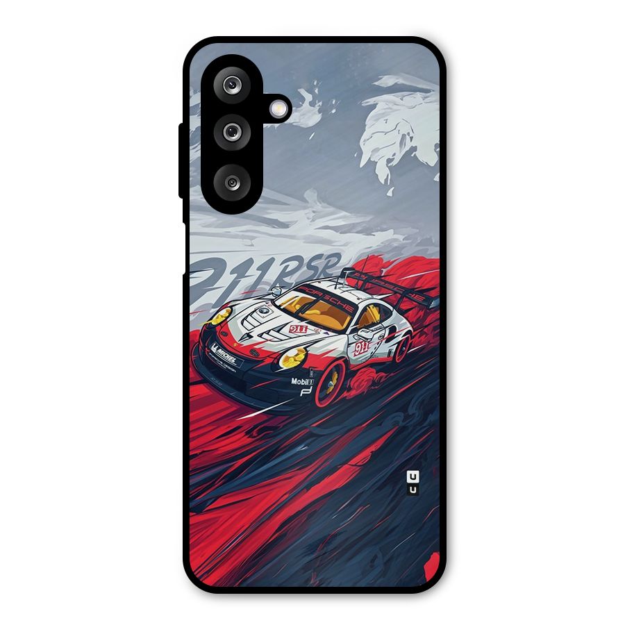 Super Car illustration Metal Back Case for Galaxy M36