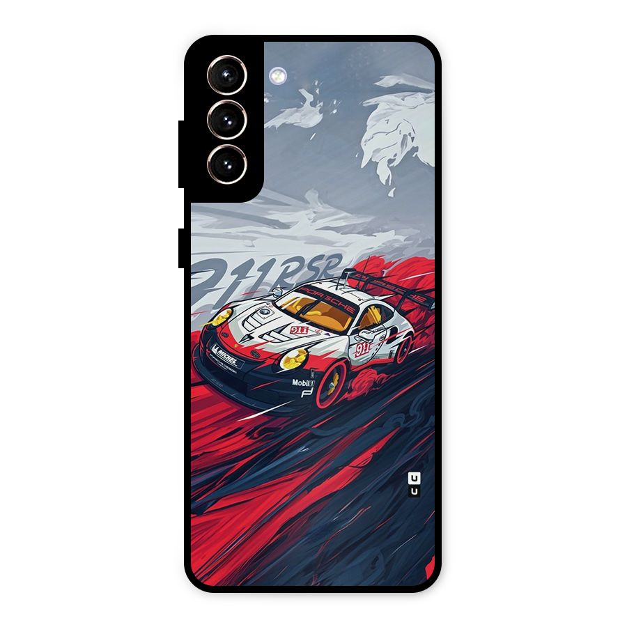 Super Car illustration Metal Back Case for Galaxy S21 Plus