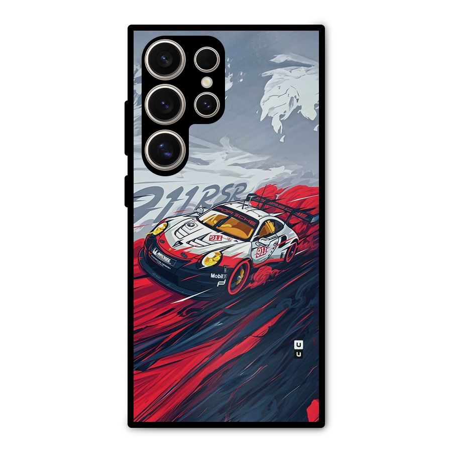 Super Car illustration Metal Back Case for Galaxy S24 Ultra