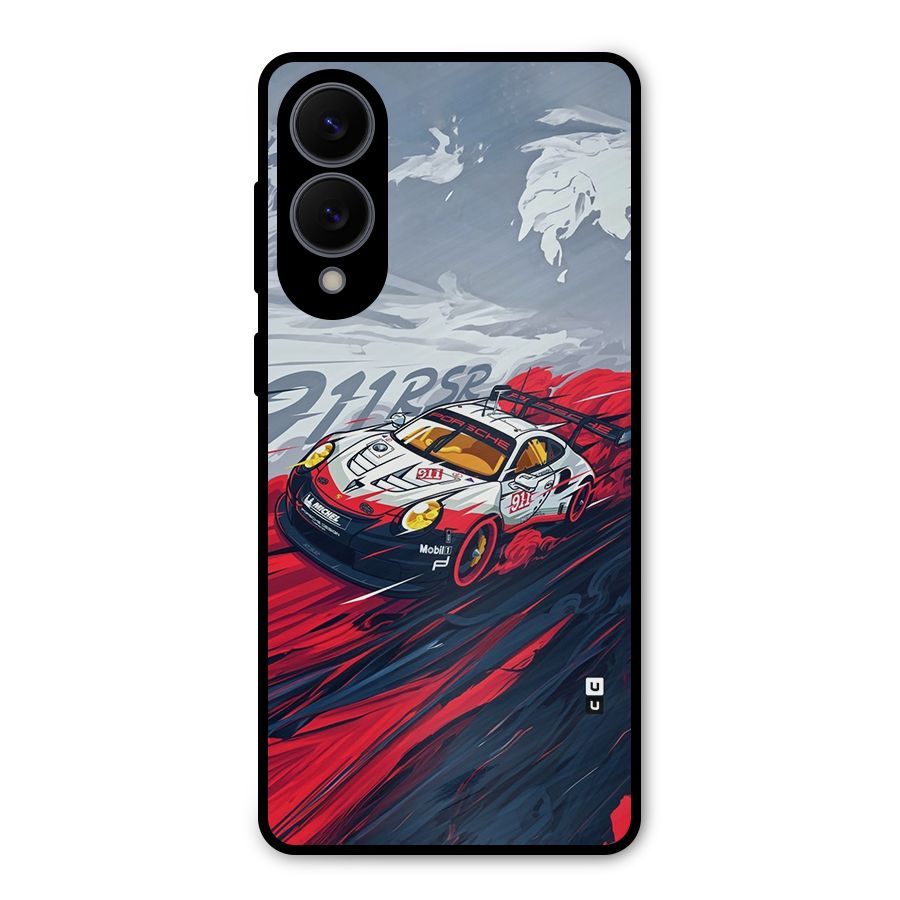 Super Car illustration Metal Back Case for Galaxy S25 Edge