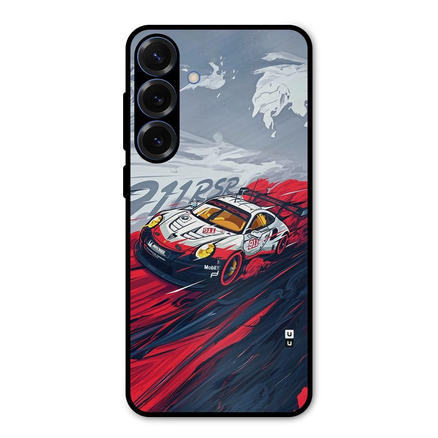 Super Car illustration Metal Back Case for Galaxy S25 Plus