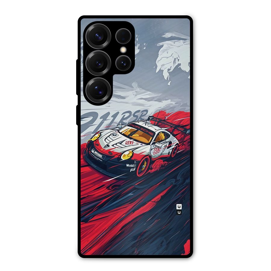 Super Car illustration Metal Back Case for Galaxy S25 Ultra