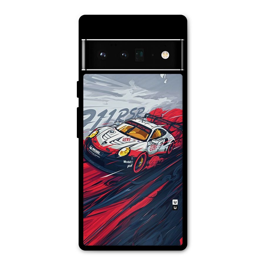 Super Car illustration Metal Back Case for Google Pixel 6 Pro