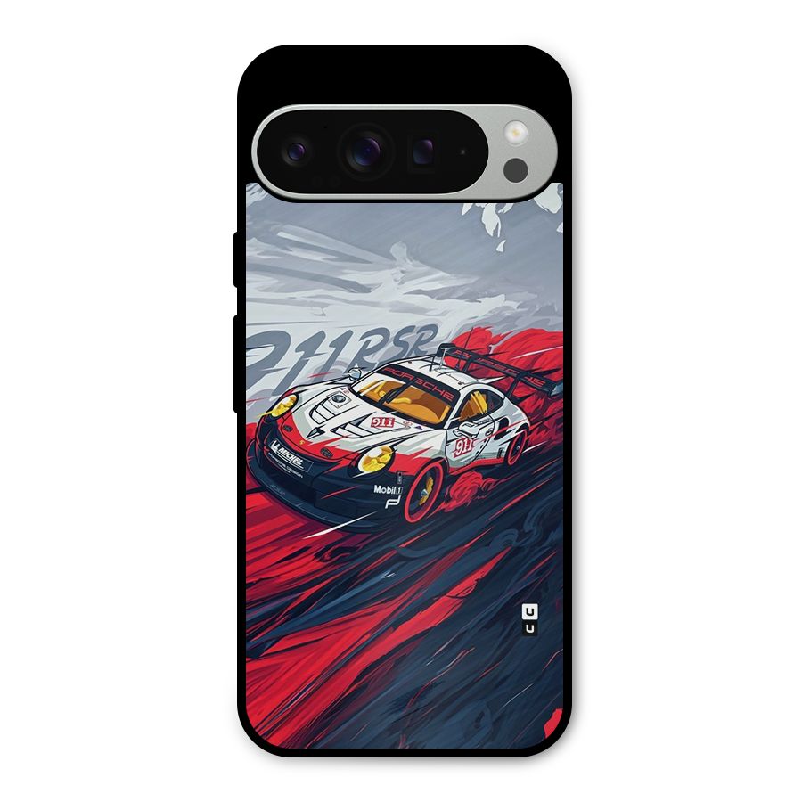 Super Car illustration Metal Back Case for Google Pixel 9 Pro XL