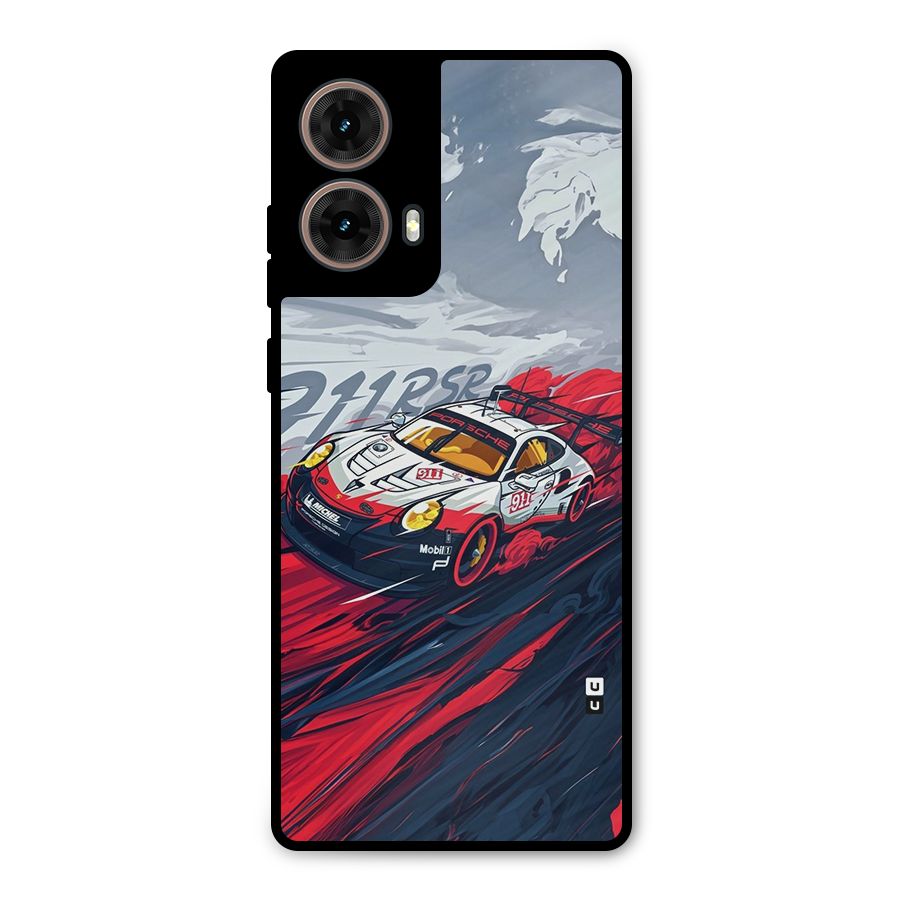 Super Car illustration Metal Back Case for Moto G85
