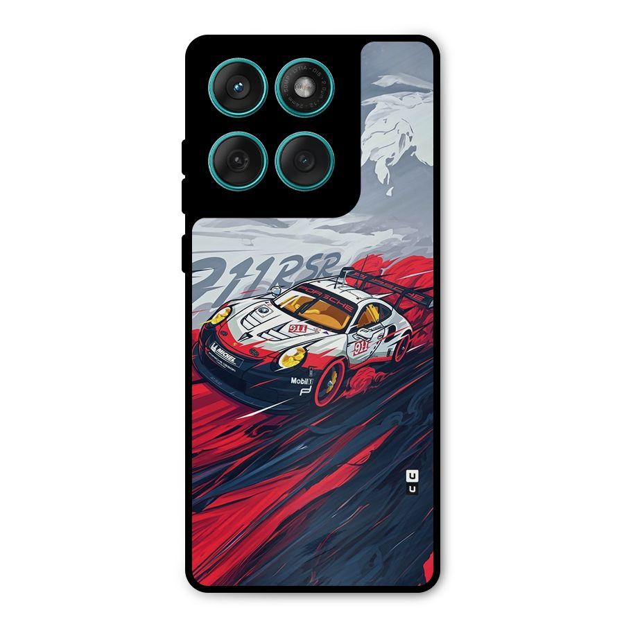 Super Car illustration Metal Back Case for Motorola Edge 60 Fusion