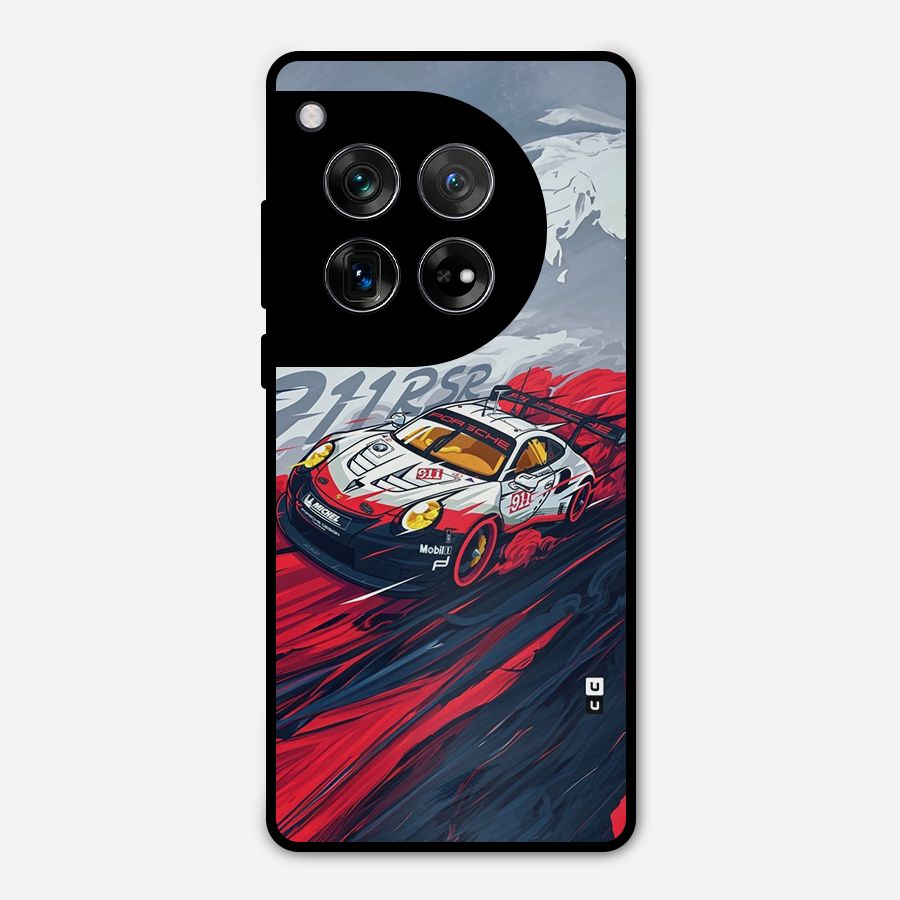 Super Car illustration Metal Back Case for OnePlus 12