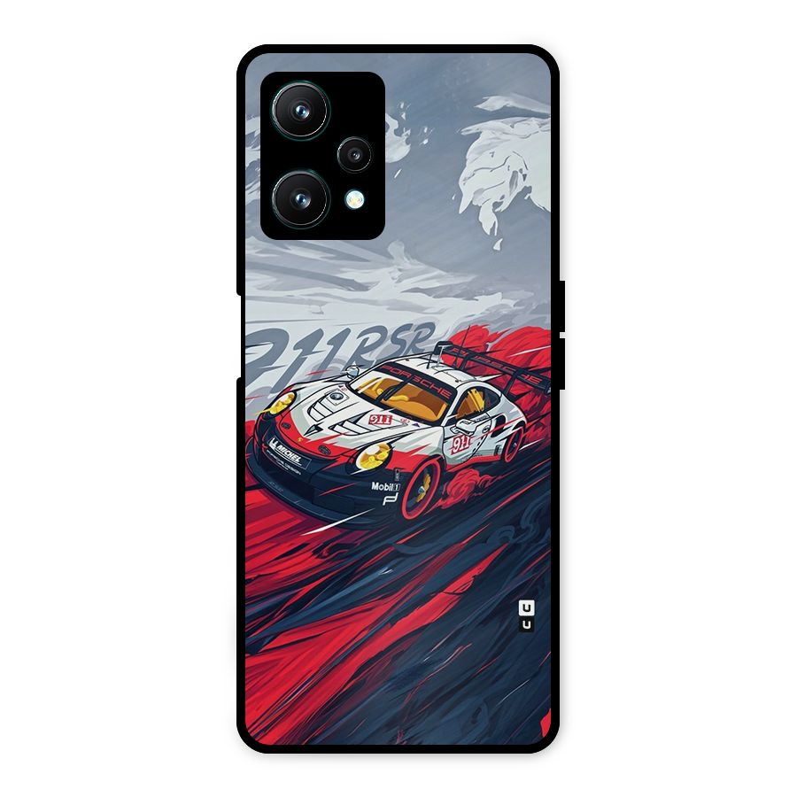 Super Car illustration Metal Back Case for Realme 9 Pro 5G