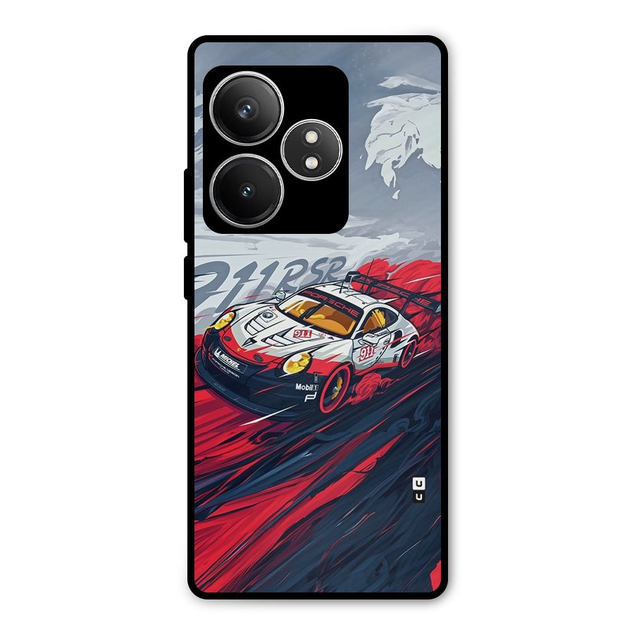 Super Car illustration Metal Back Case for Realme GT 6T