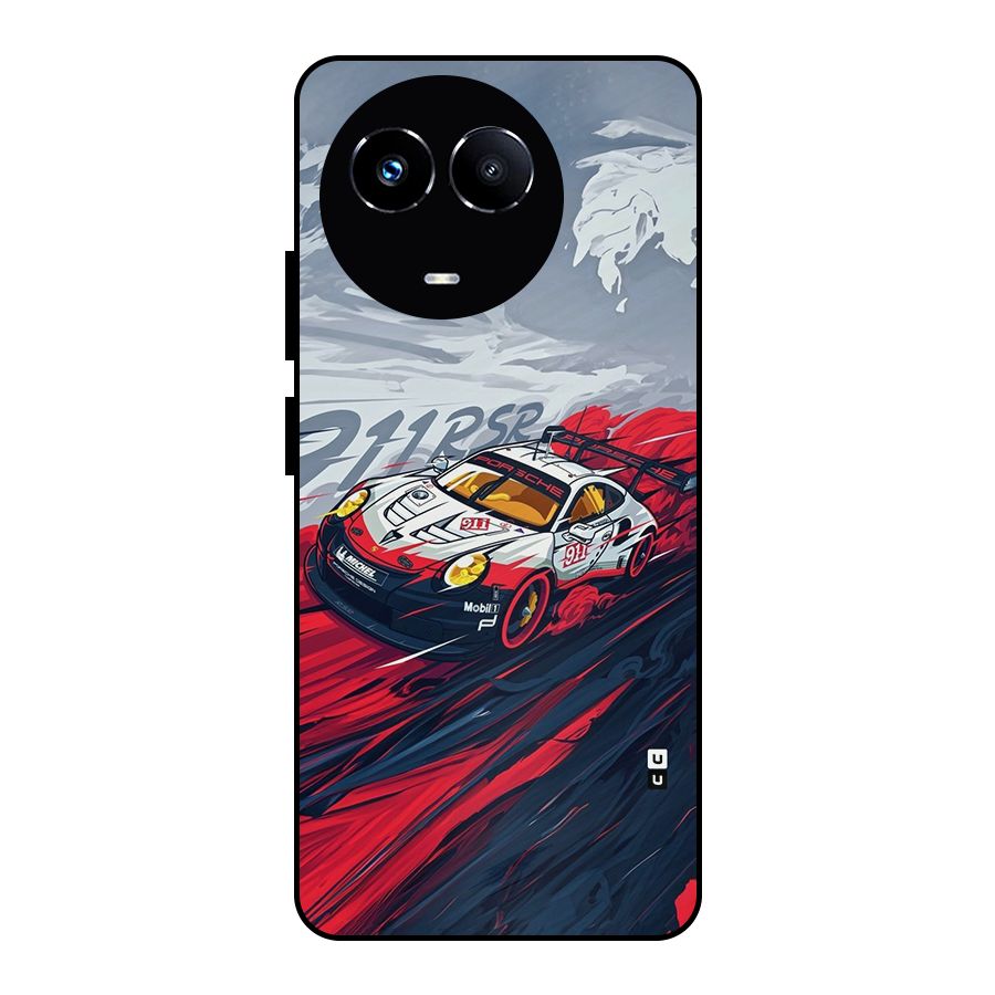 Super Car illustration Metal Back Case for Realme Narzo 60X